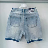 Mixed EMOTION Vintage Wash Rhinestone Star Denim Jorts